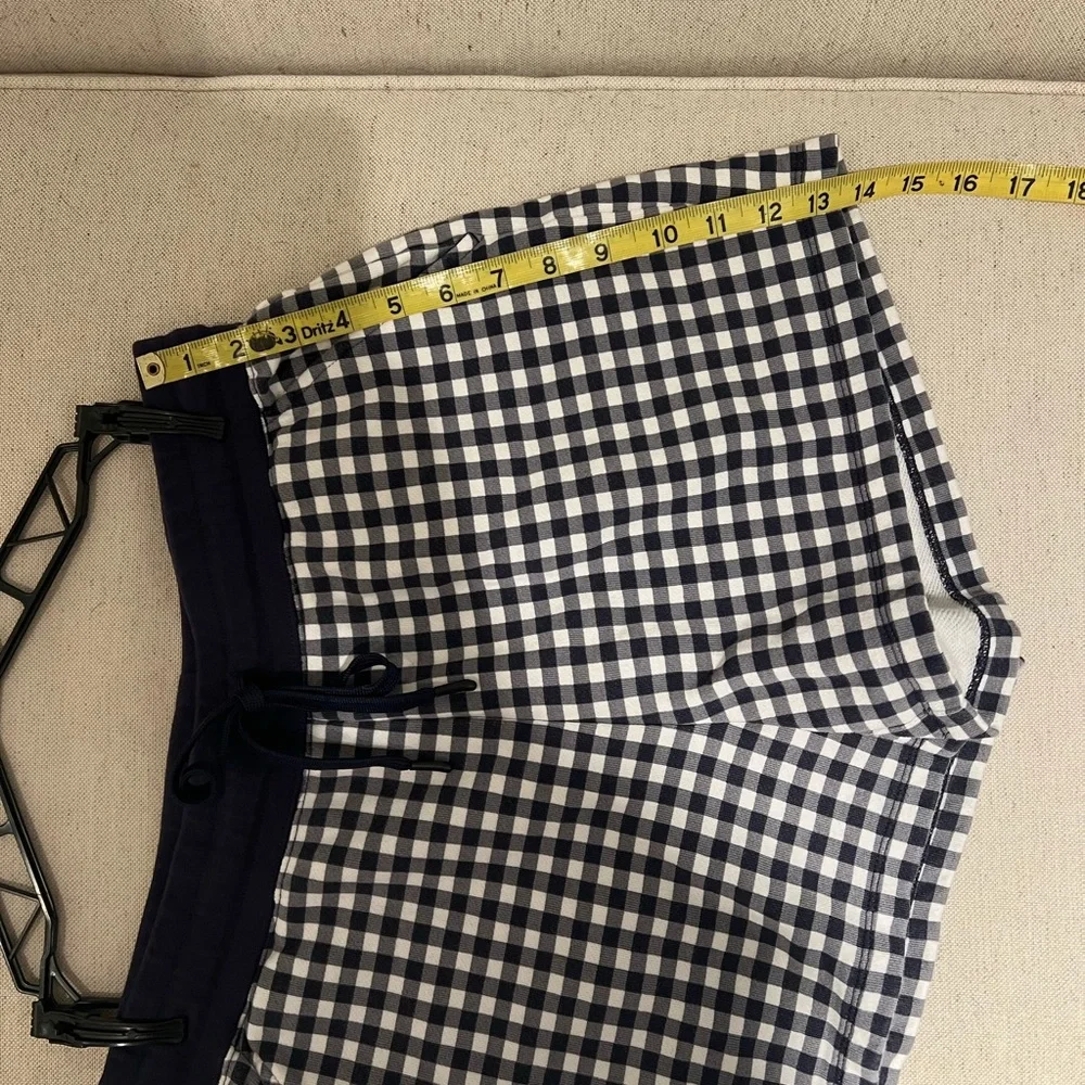 Draper James Blue/White Checkered Drawstring Shorts w/Pockets -Size M - Like New - Picture 5 of 9